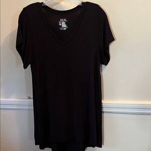 HUE Women's Classic Black Short Sleeve Tunic